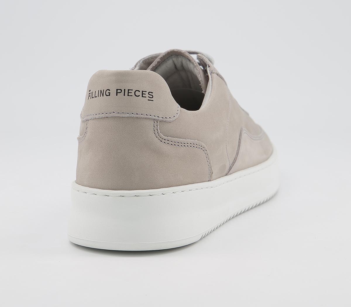 Filling Pieces Mondo 2.0 Ripple Trainers Filling Pieces Mondo 2.0 Ripple Trainers Grey White Nubuck
