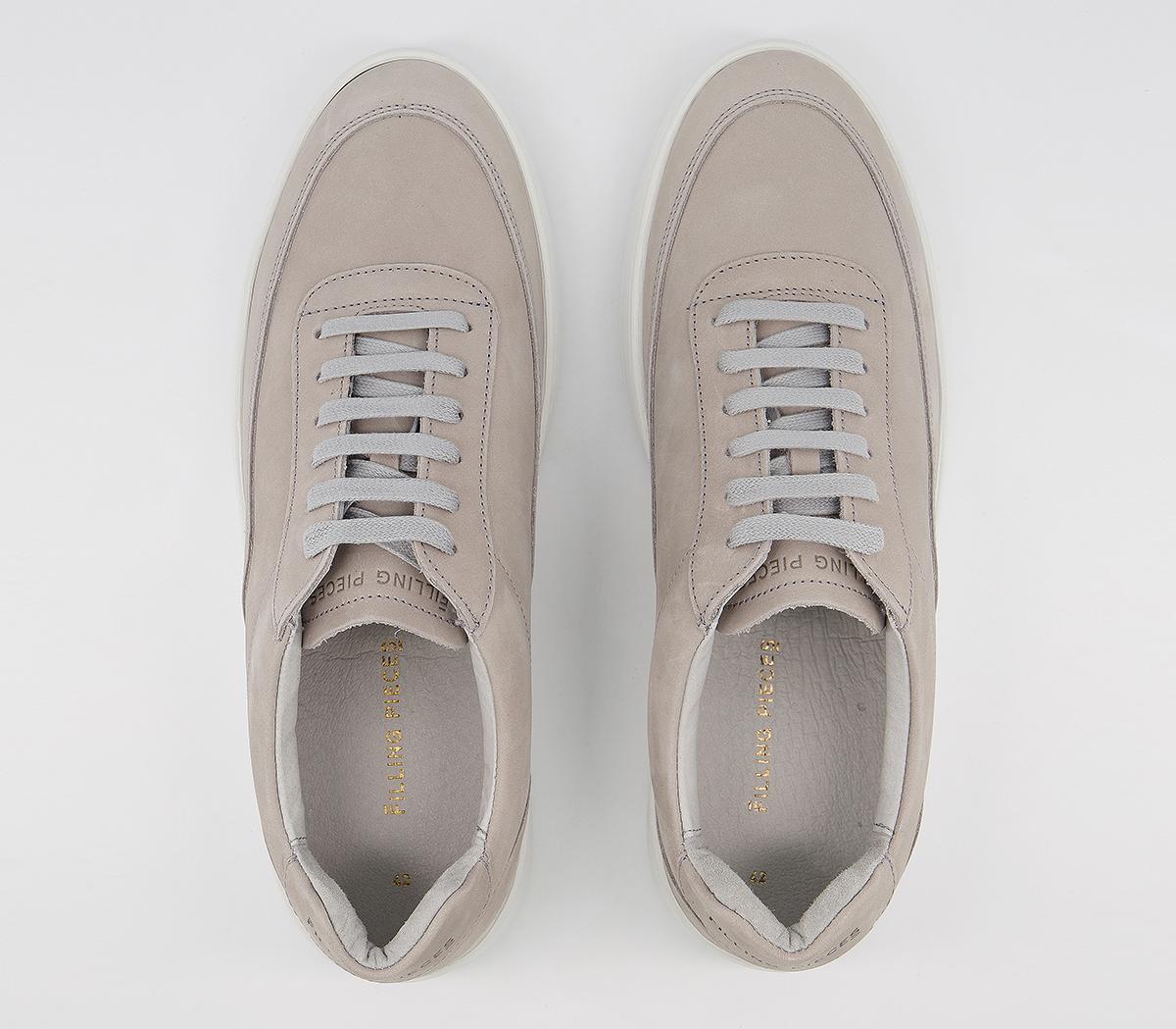 Filling Pieces Mondo 2.0 Ripple Trainers Filling Pieces Mondo 2.0 Ripple Trainers Grey White Nubuck