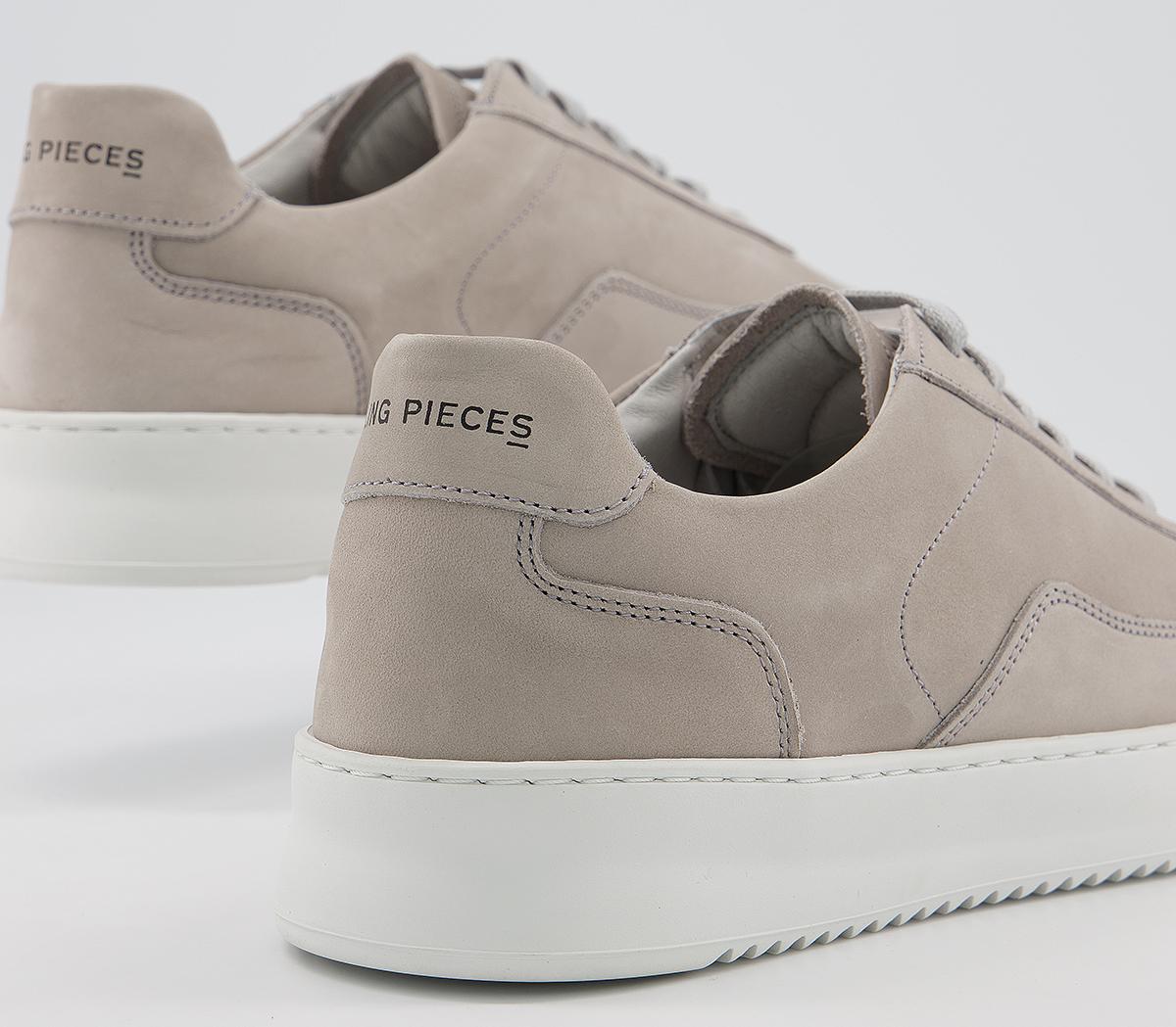 Filling Pieces Mondo 2.0 Ripple Trainers Filling Pieces Mondo 2.0 Ripple Trainers Grey White Nubuck