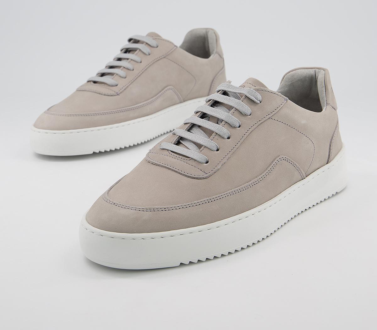 Filling Pieces Mondo 2.0 Ripple Trainers Filling Pieces Mondo 2.0 Ripple Trainers Grey White Nubuck