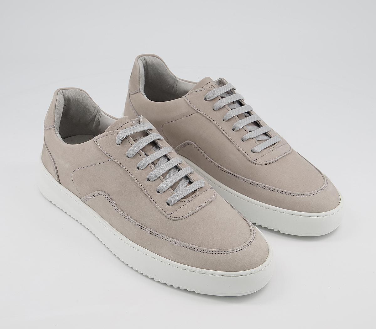Filling Pieces Mondo 2.0 Ripple Trainers Filling Pieces Mondo 2.0 Ripple Trainers Grey White Nubuck