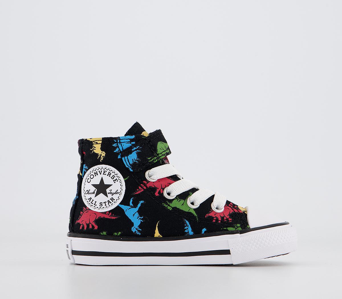 ConverseAll Star Hi 1vlace TrainersDinosaurs Black Red Baltic Blue White