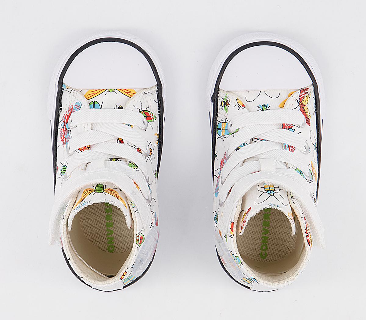 Converse All Star Hi 1vlace Trainers Converse All Star Hi 1vlace Trainers White Natural Ivory Black Bug