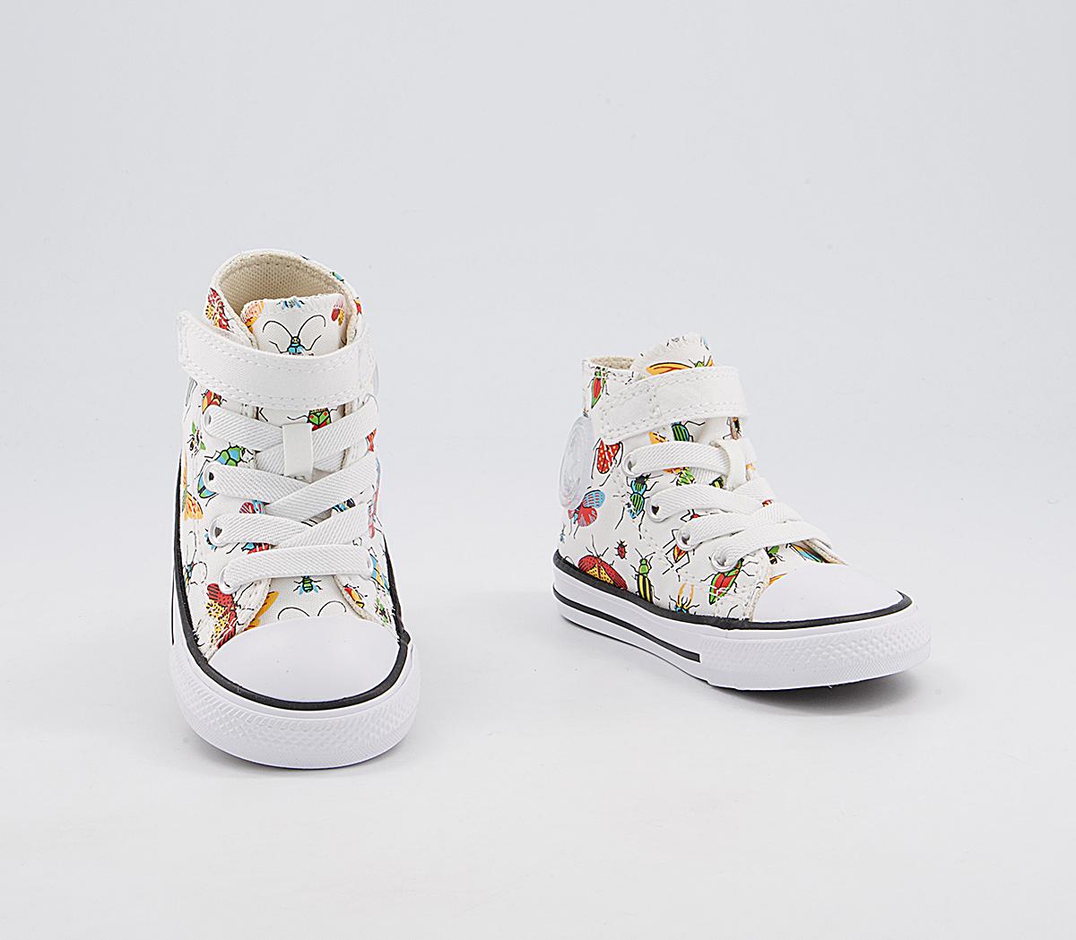 Converse All Star Hi 1vlace Trainers Converse All Star Hi 1vlace Trainers White Natural Ivory Black Bug