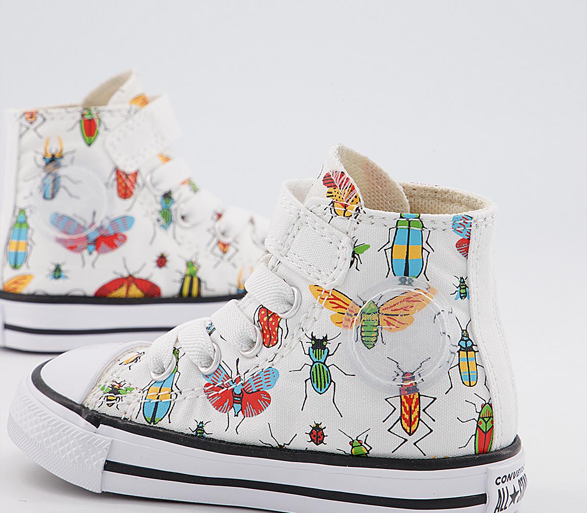 Converse All Star Hi 1vlace Trainers Converse All Star Hi 1vlace Trainers White Natural Ivory Black Bug
