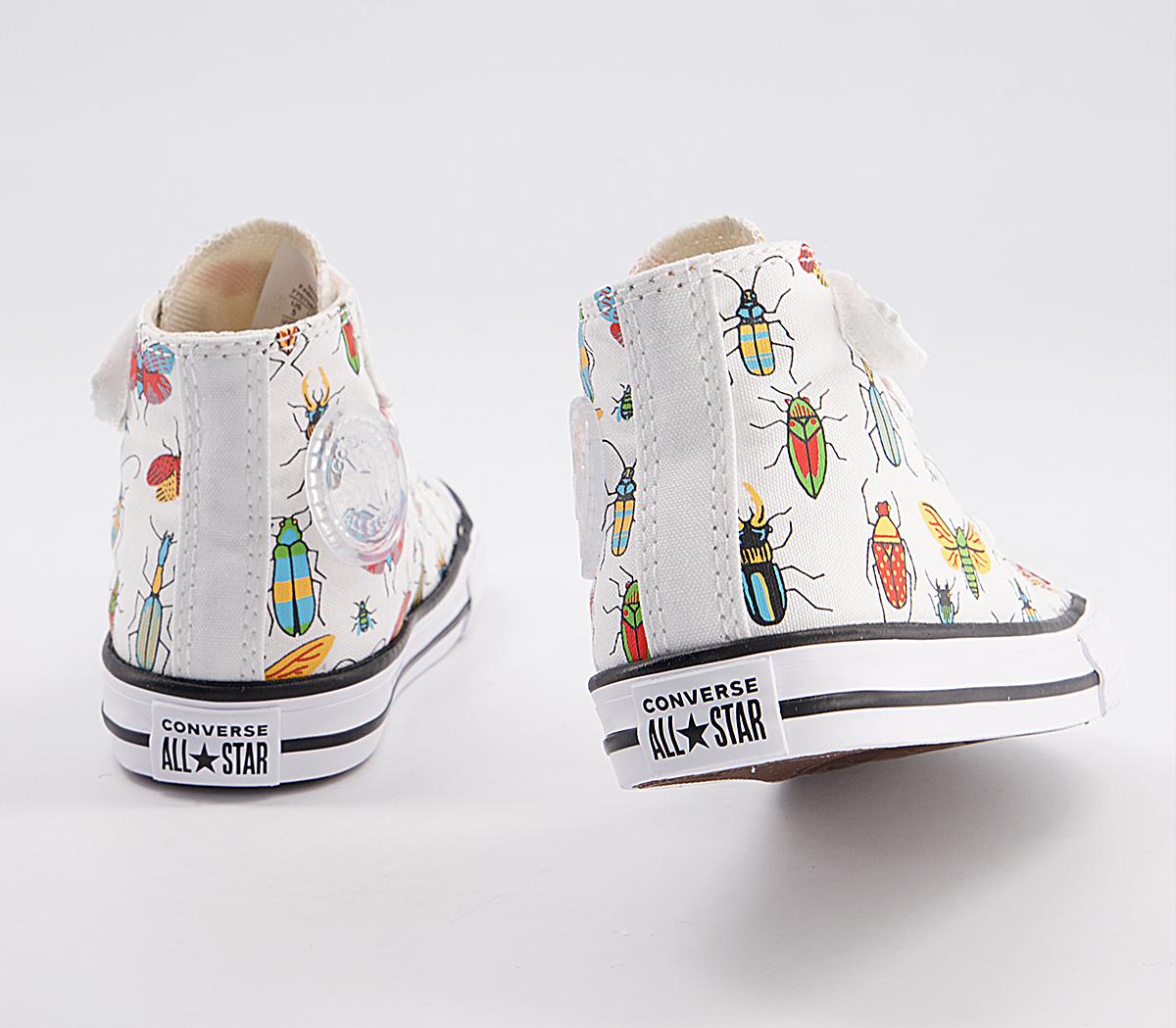 Converse All Star Hi 1vlace Trainers Converse All Star Hi 1vlace Trainers White Natural Ivory Black Bug