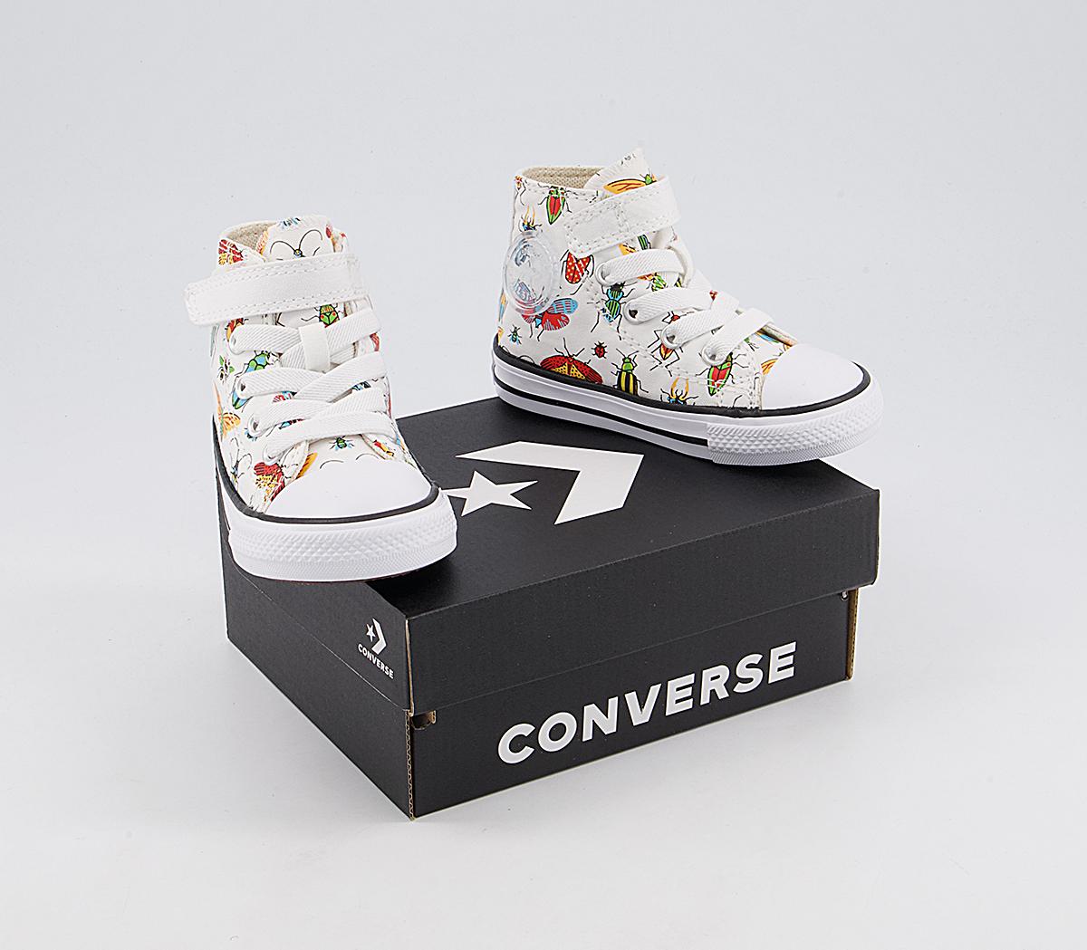 Converse All Star Hi 1vlace Trainers Converse All Star Hi 1vlace Trainers White Natural Ivory Black Bug