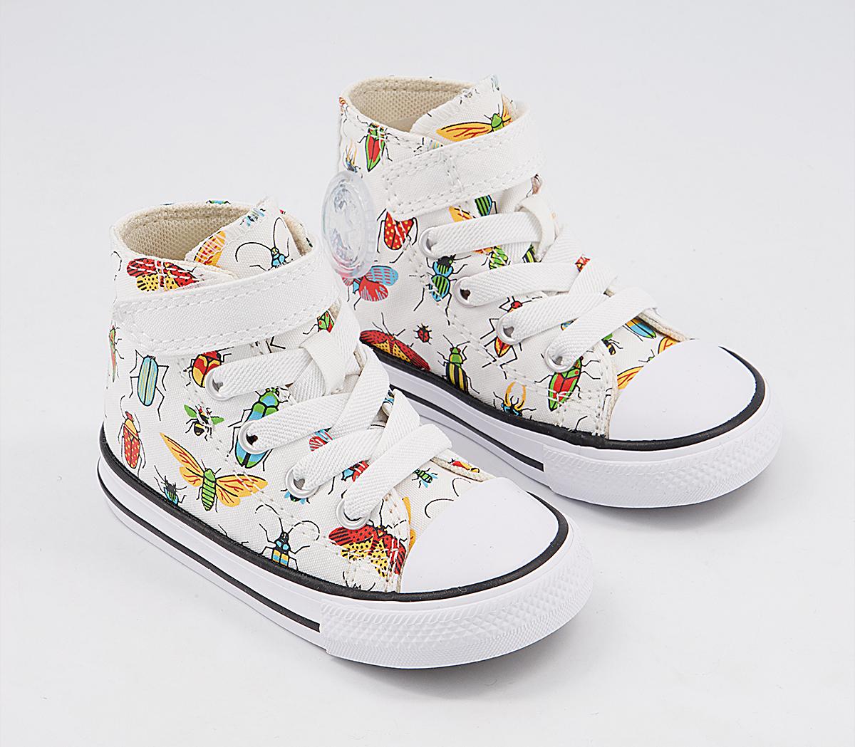 Converse All Star Hi 1vlace Trainers Converse All Star Hi 1vlace Trainers White Natural Ivory Black Bug