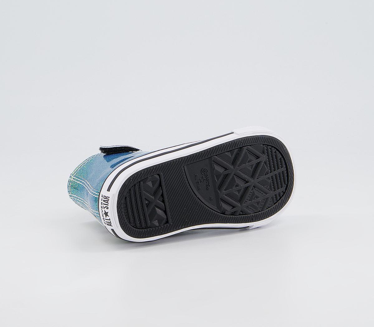 Converse All Star Hi 1vlace Trainers Converse All Star Hi 1vlace Trainers White Black White Iridescent Glitter