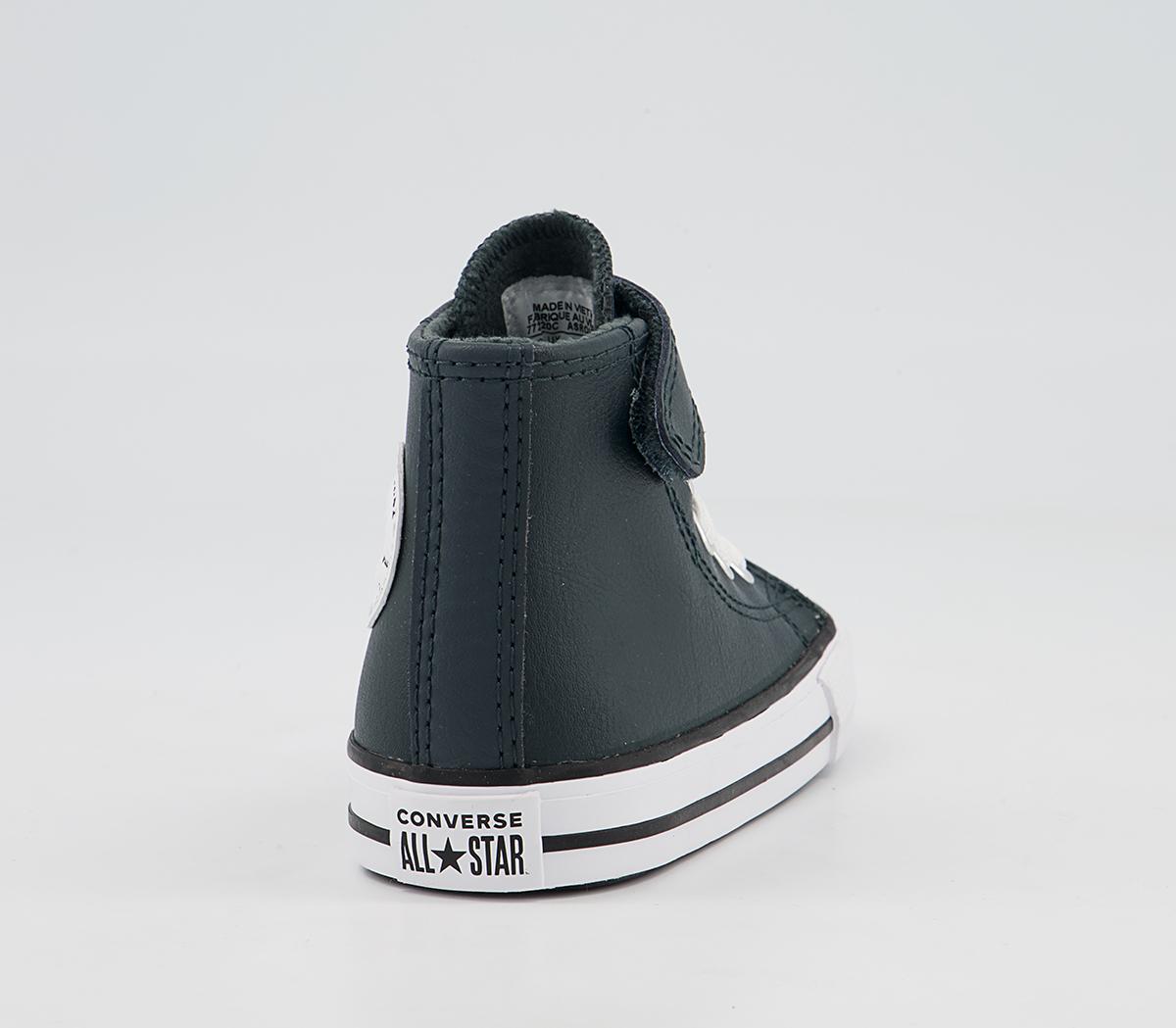 Converse All Star Hi 1vlace Trainers Converse All Star Hi 1vlace Trainers Seaweed White Black