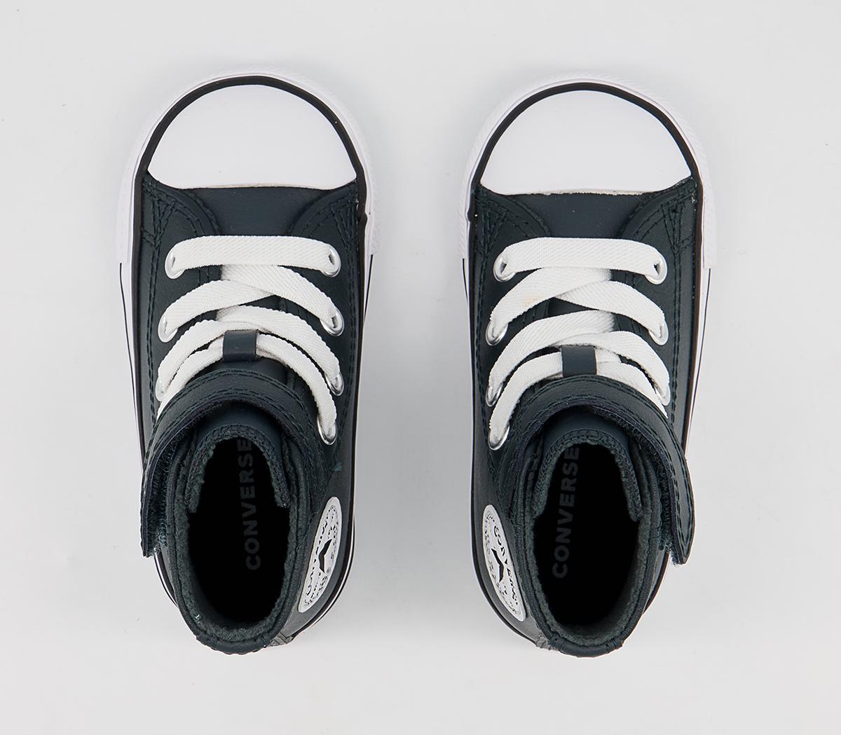 Converse All Star Hi 1vlace Trainers Converse All Star Hi 1vlace Trainers Seaweed White Black