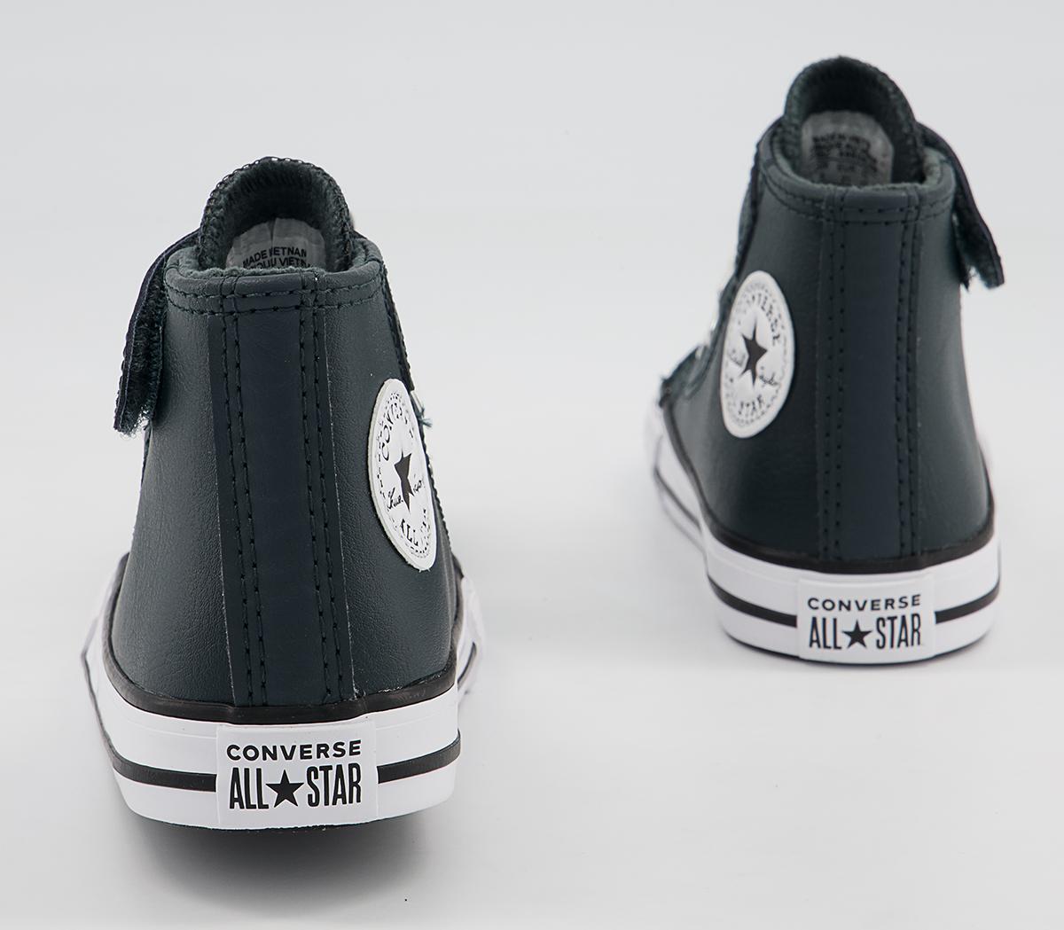 Converse All Star Hi 1vlace Trainers Converse All Star Hi 1vlace Trainers Seaweed White Black