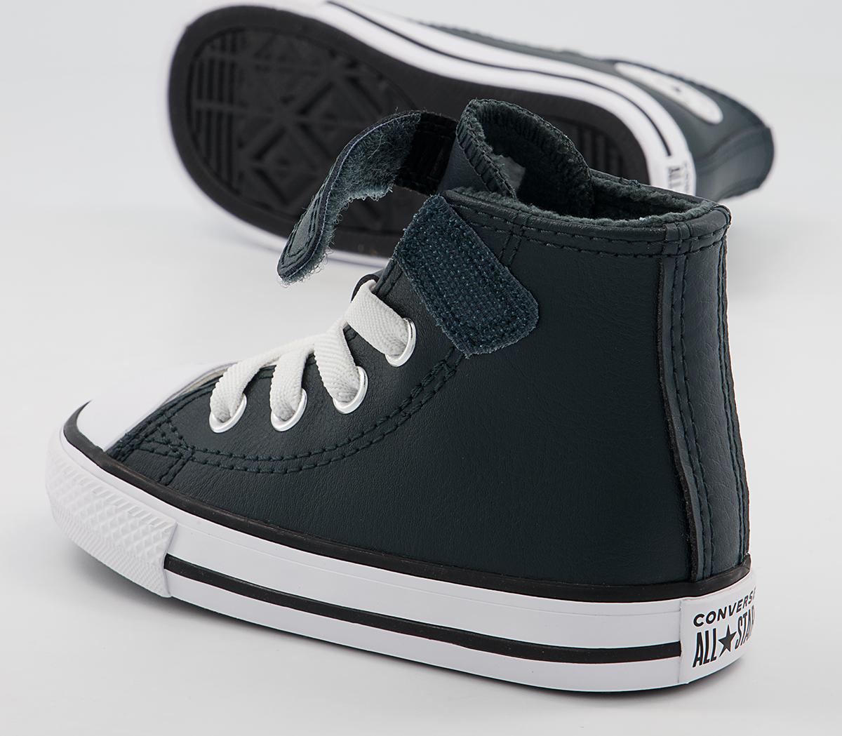 Converse All Star Hi 1vlace Trainers Converse All Star Hi 1vlace Trainers Seaweed White Black
