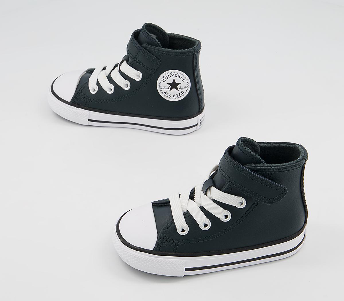 Converse All Star Hi 1vlace Trainers Converse All Star Hi 1vlace Trainers Seaweed White Black