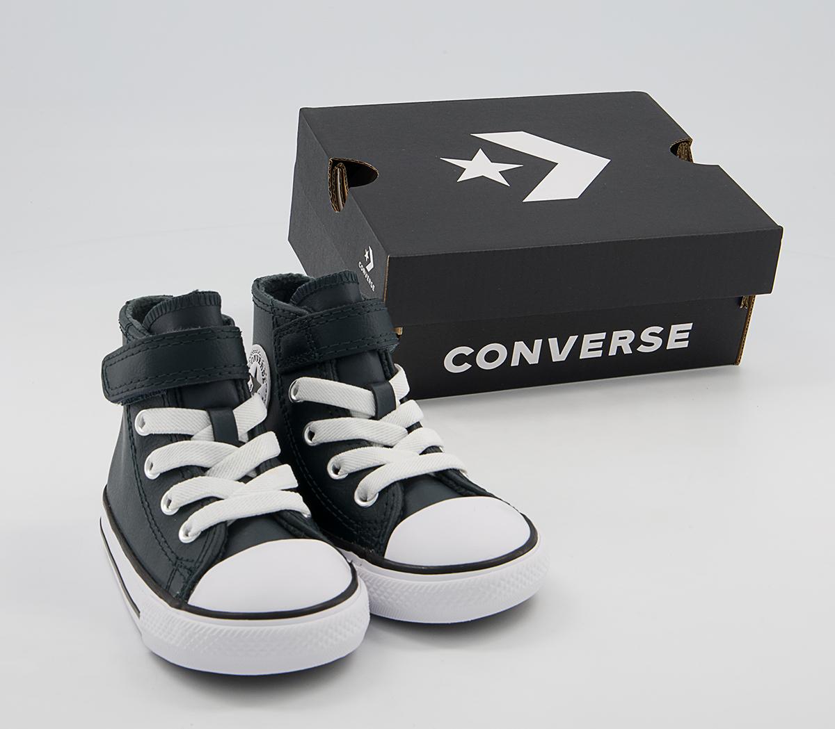 Converse All Star Hi 1vlace Trainers Converse All Star Hi 1vlace Trainers Seaweed White Black