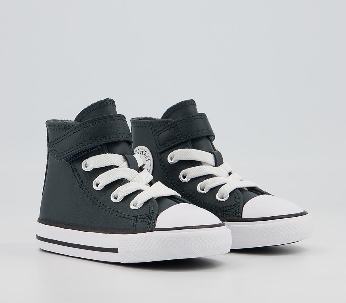 Converse All Star Hi 1vlace Trainers Converse All Star Hi 1vlace Trainers Seaweed White Black