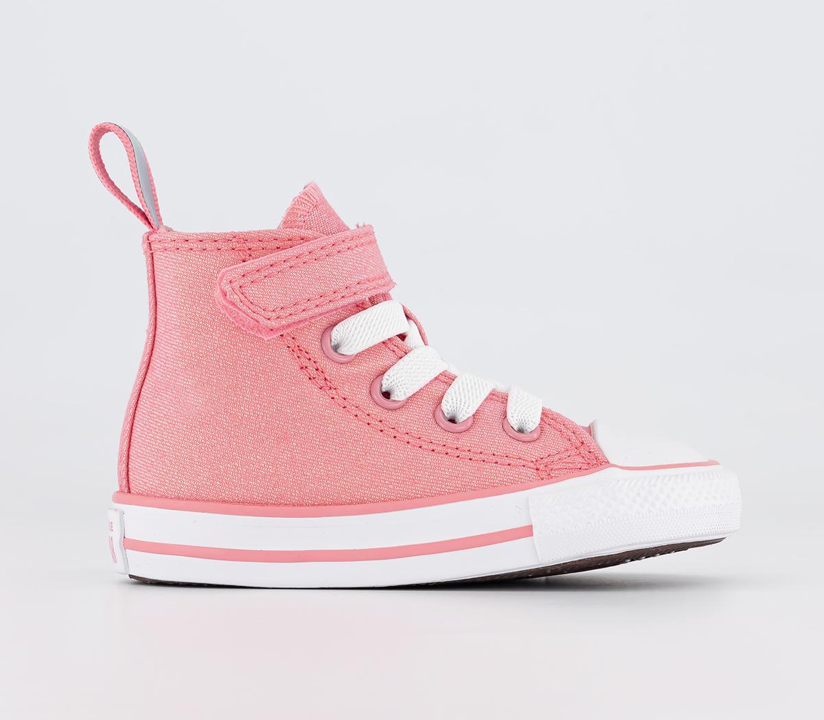 ConverseAll Star Hi 1vlace Trainers Lawn Flamingo White White