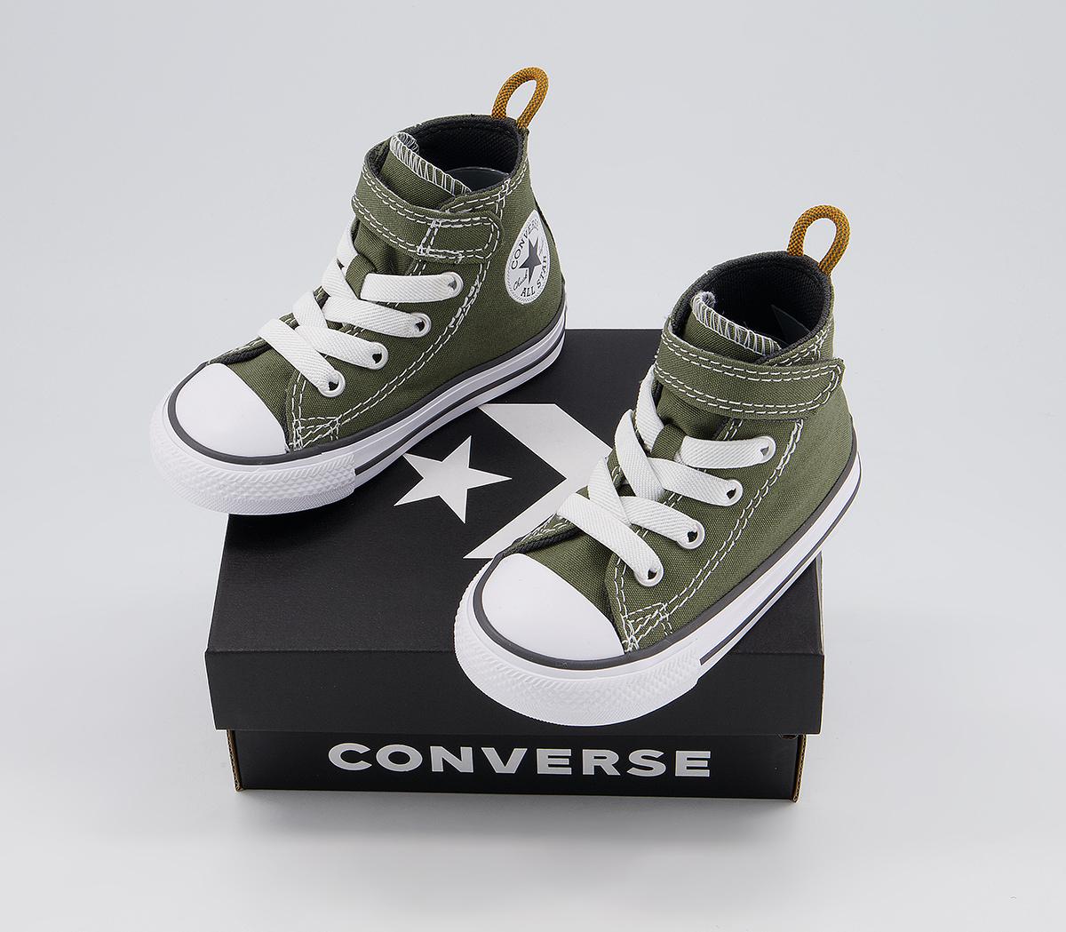 Converse All Star Hi 1vlace Trainers Converse All Star Hi 1vlace Trainers Field Surplus Storm Wind Fire