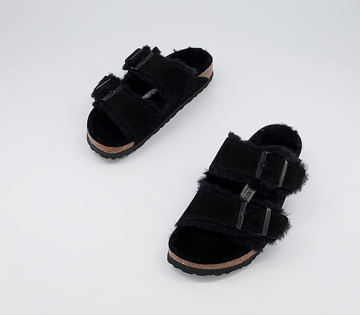 BIRKENSTOCK Arizona Shearling Sandals BIRKENSTOCK Arizona Shearling Sandals Black