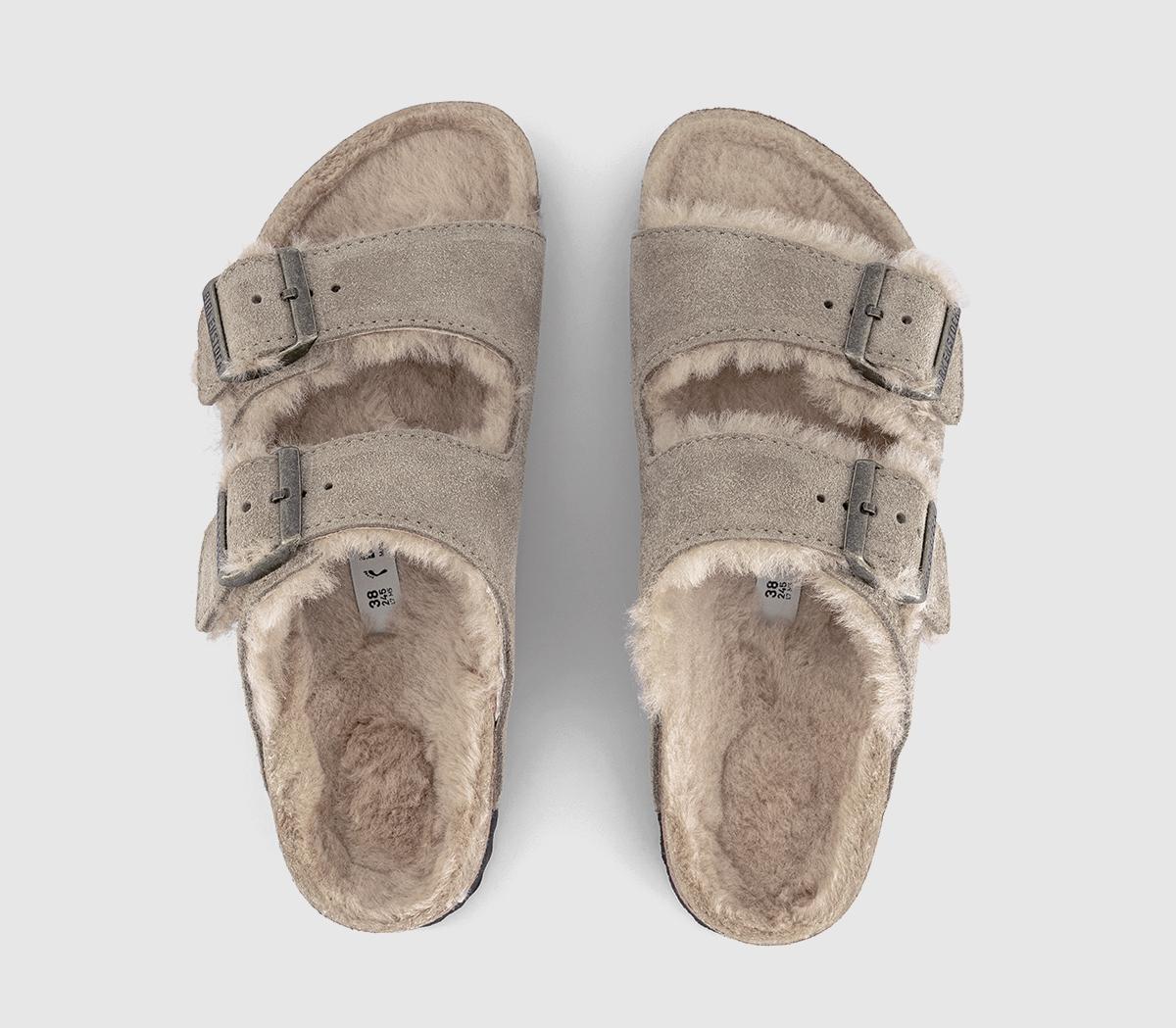 BIRKENSTOCKArizona Shearling Sandals BIRKENSTOCKArizona Shearling SandalsTaupe