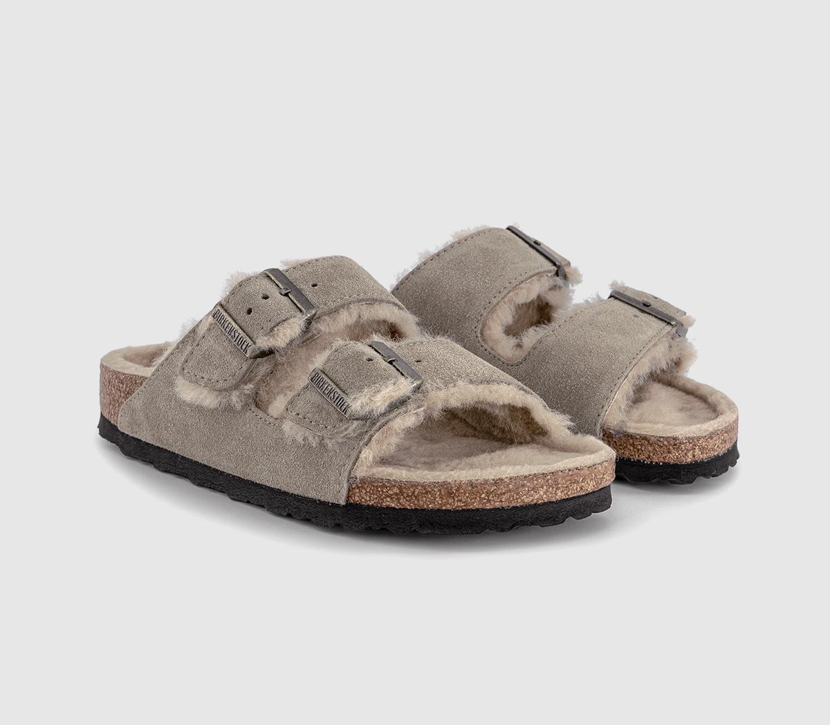 BIRKENSTOCKArizona Shearling Sandals BIRKENSTOCKArizona Shearling SandalsTaupe