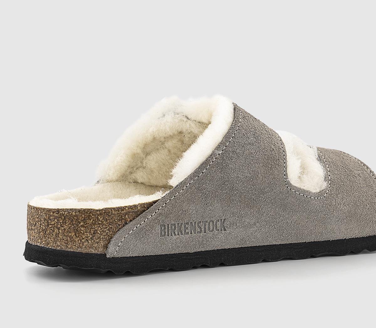 BIRKENSTOCKArizona Shearling Sandals Stone Coin