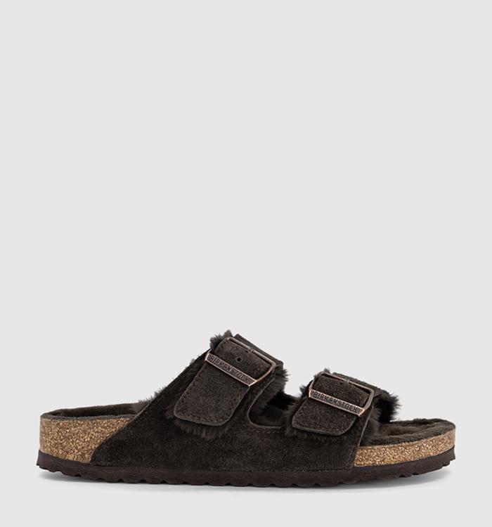 BIRKENSTOCK Arizona Shearling Sandals Mocha