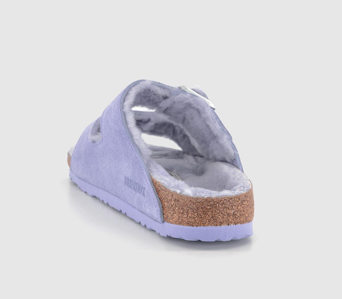 BIRKENSTOCK Arizona Shearling Sandals BIRKENSTOCK Arizona Shearling Sandals Purple Fog