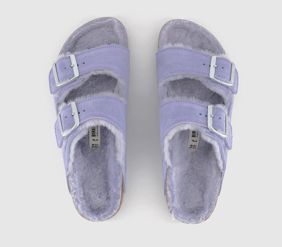 BIRKENSTOCK Arizona Shearling Sandals BIRKENSTOCK Arizona Shearling Sandals Purple Fog
