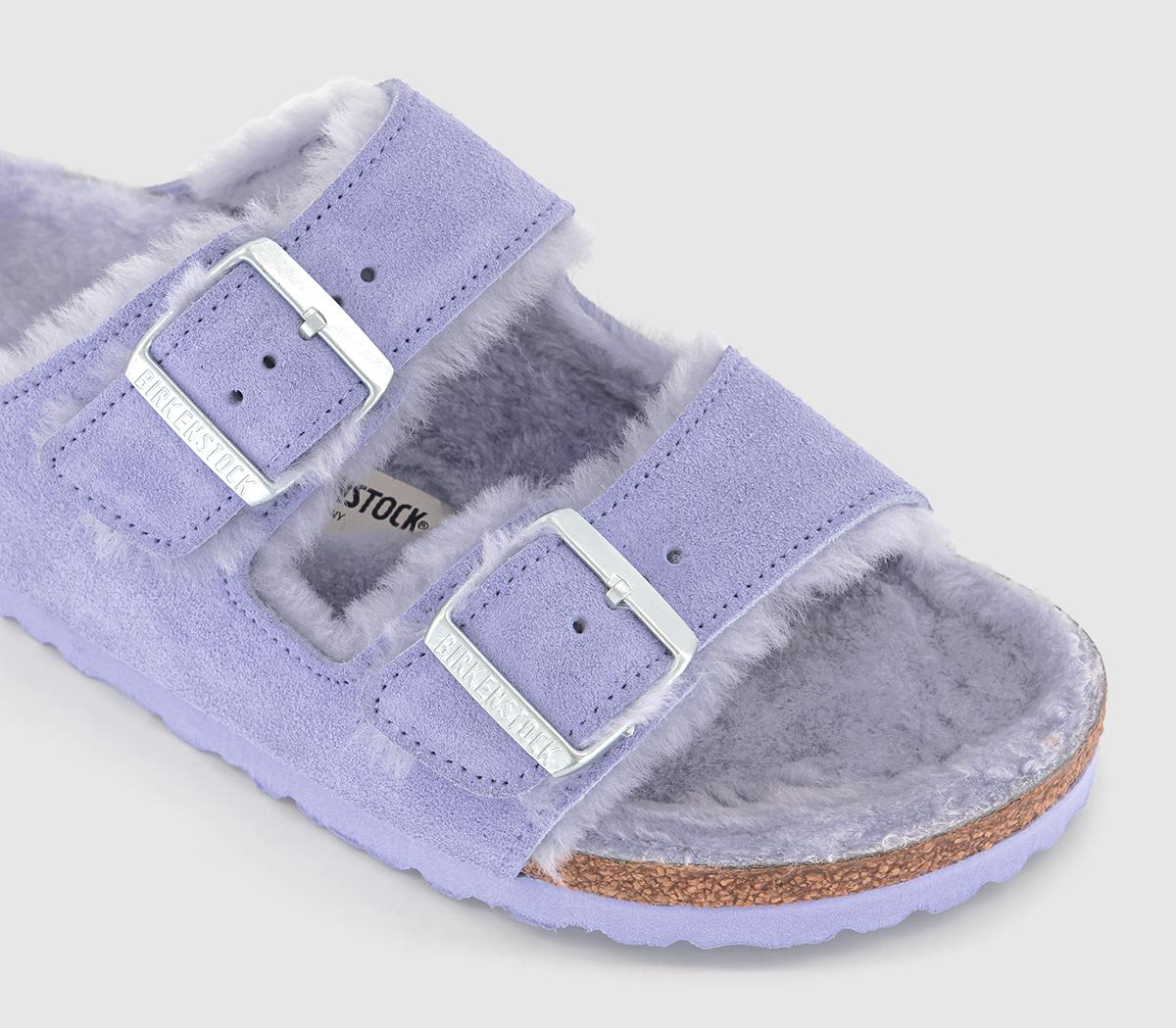 BIRKENSTOCK Arizona Shearling Sandals BIRKENSTOCK Arizona Shearling Sandals Purple Fog