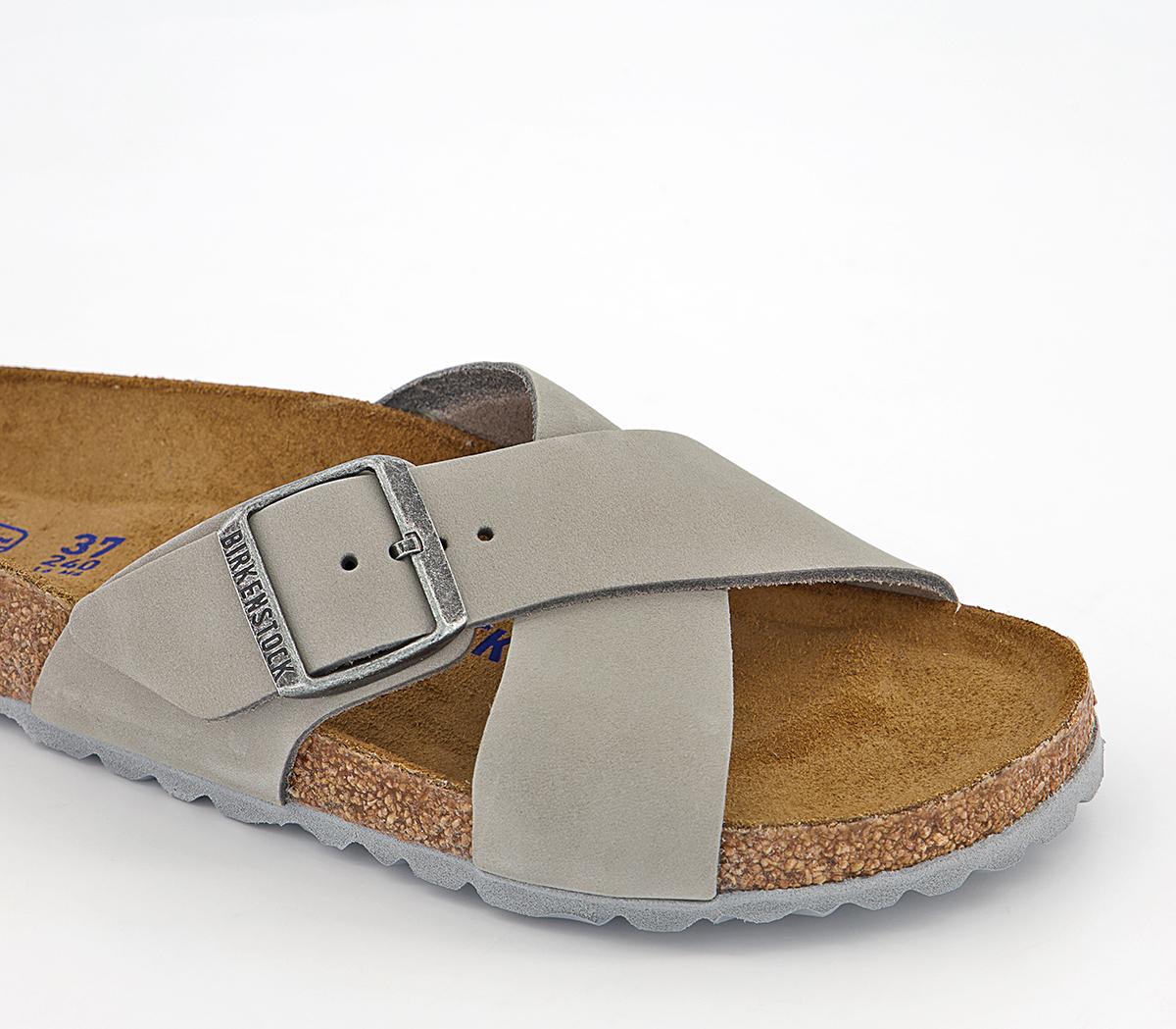 BIRKENSTOCK Siena Cross Strap Sandals BIRKENSTOCK Siena Cross Strap Sandals Dove Grey