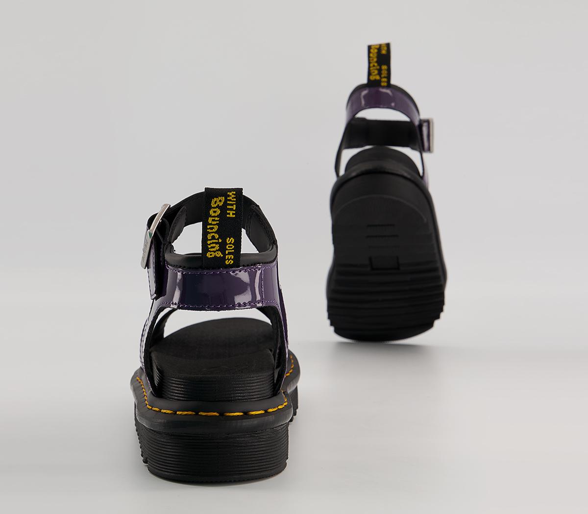 Dr. Martens Blaire Sandals Dr. Martens Blaire Sandals Blackcurrant Patent Lamper