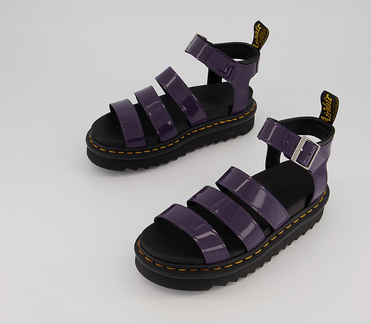 Dr. Martens Blaire Sandals Dr. Martens Blaire Sandals Blackcurrant Patent Lamper