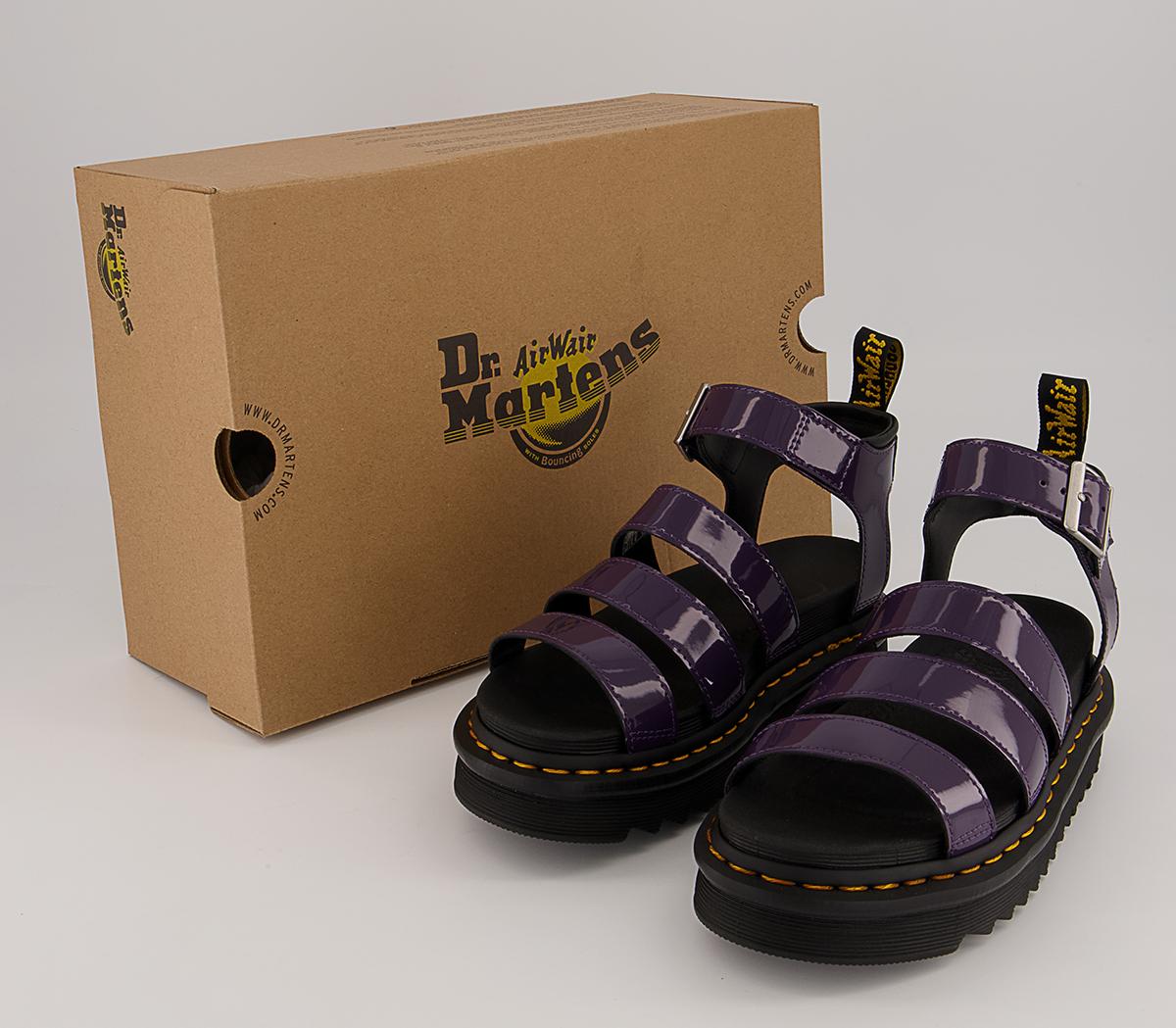 Dr. Martens Blaire Sandals Dr. Martens Blaire Sandals Blackcurrant Patent Lamper