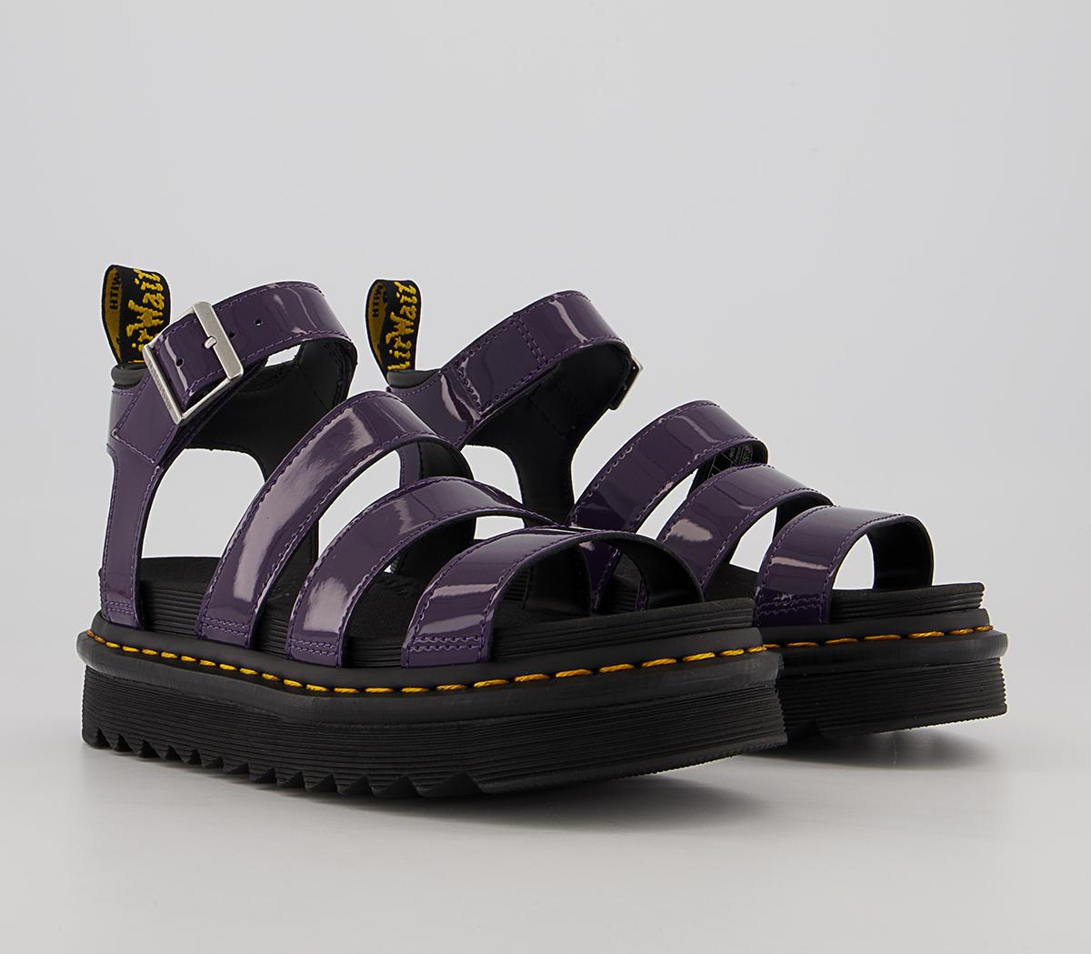 Dr. Martens Blaire Sandals Dr. Martens Blaire Sandals Blackcurrant Patent Lamper