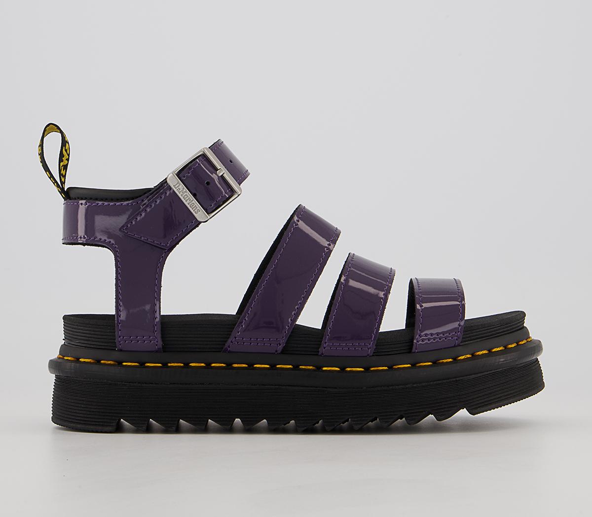 Dr. Martens Blaire Sandals Dr. Martens Blaire Sandals Blackcurrant Patent Lamper
