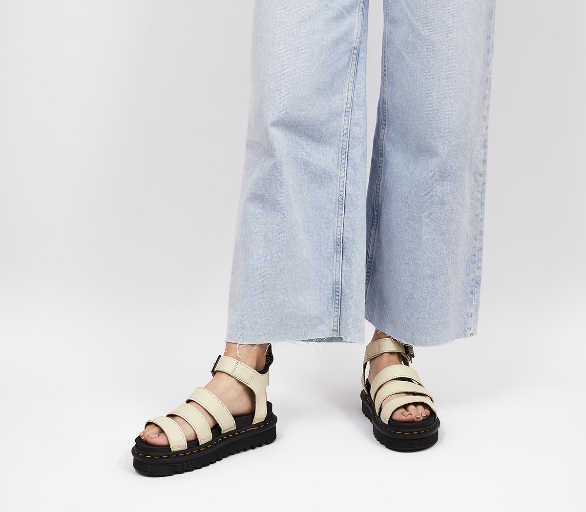 Dr. Martens Blaire Sandals Parchment Beige Pisa - Women's