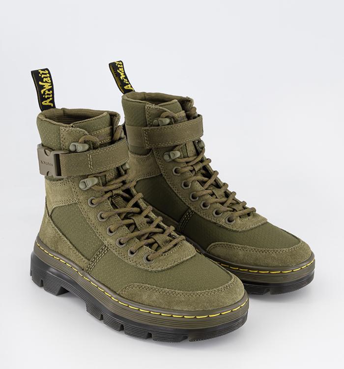 Dr. Martens Combs Tech Boots Dms Olive