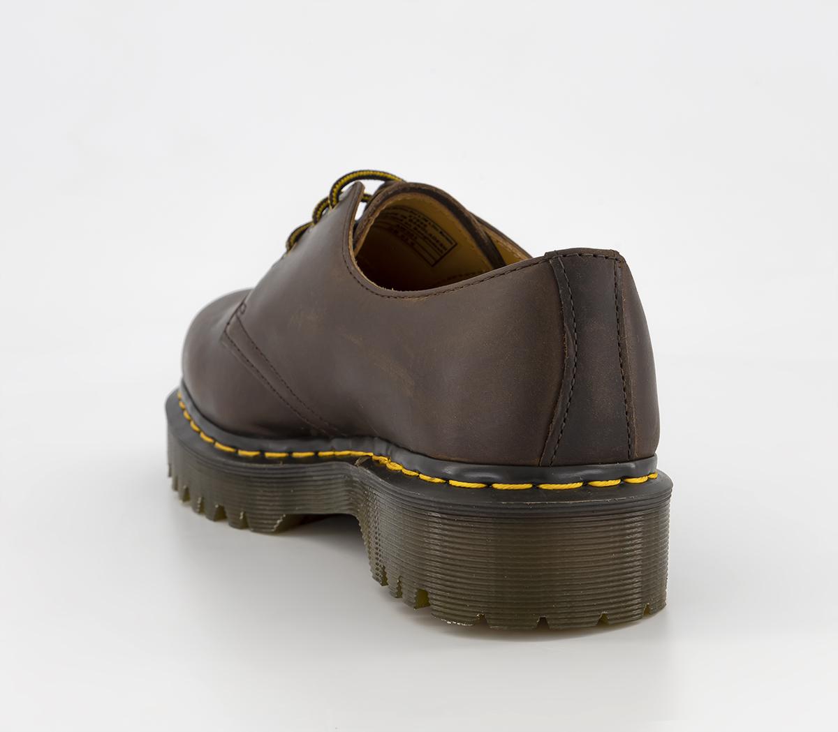 Dr. Martens 1461 Bex Shoes Dark Brown Crazy Horse - Men's