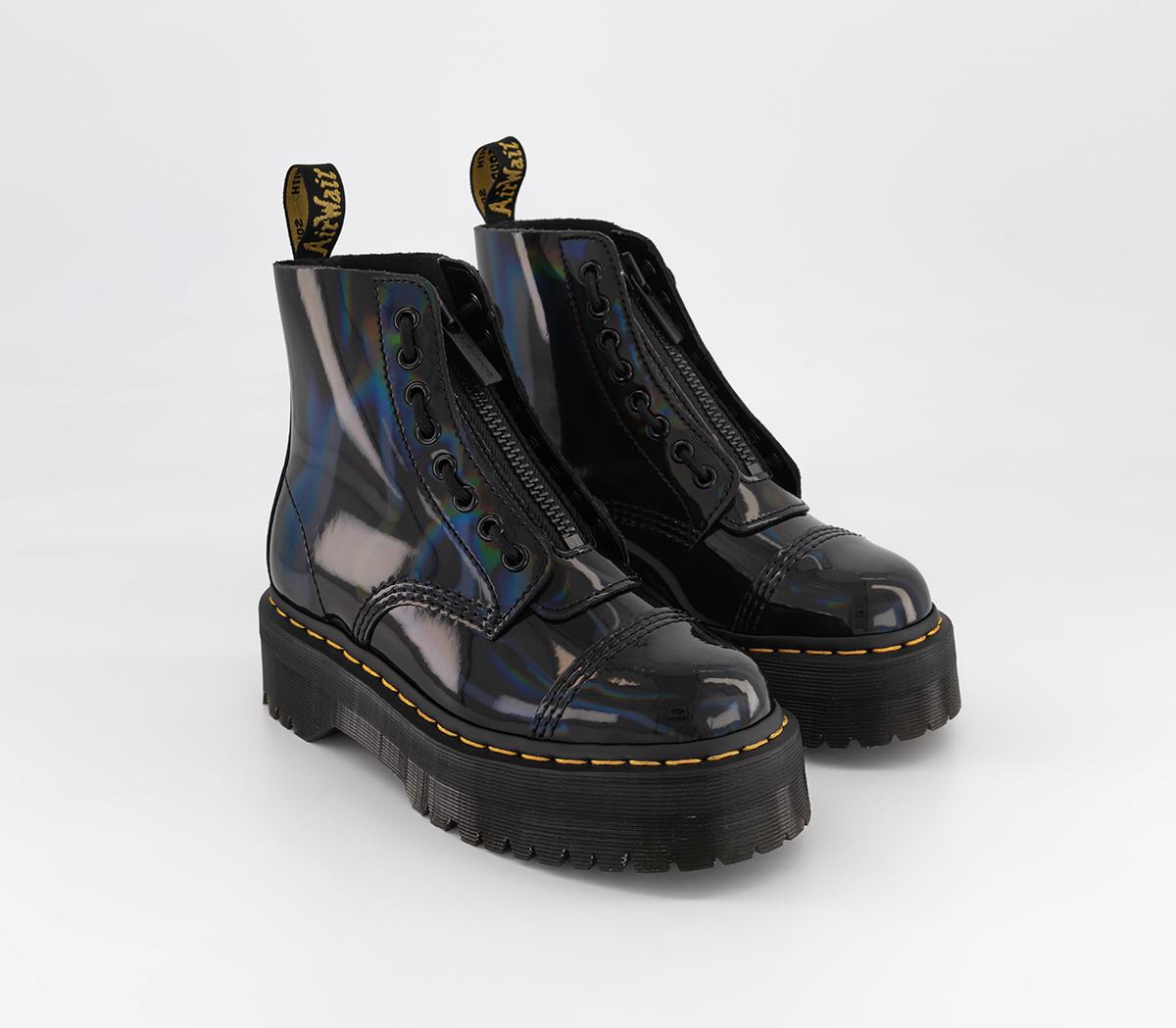 Martens Sinclair Zip Boots Black Rainbow Women's Ankle Boots