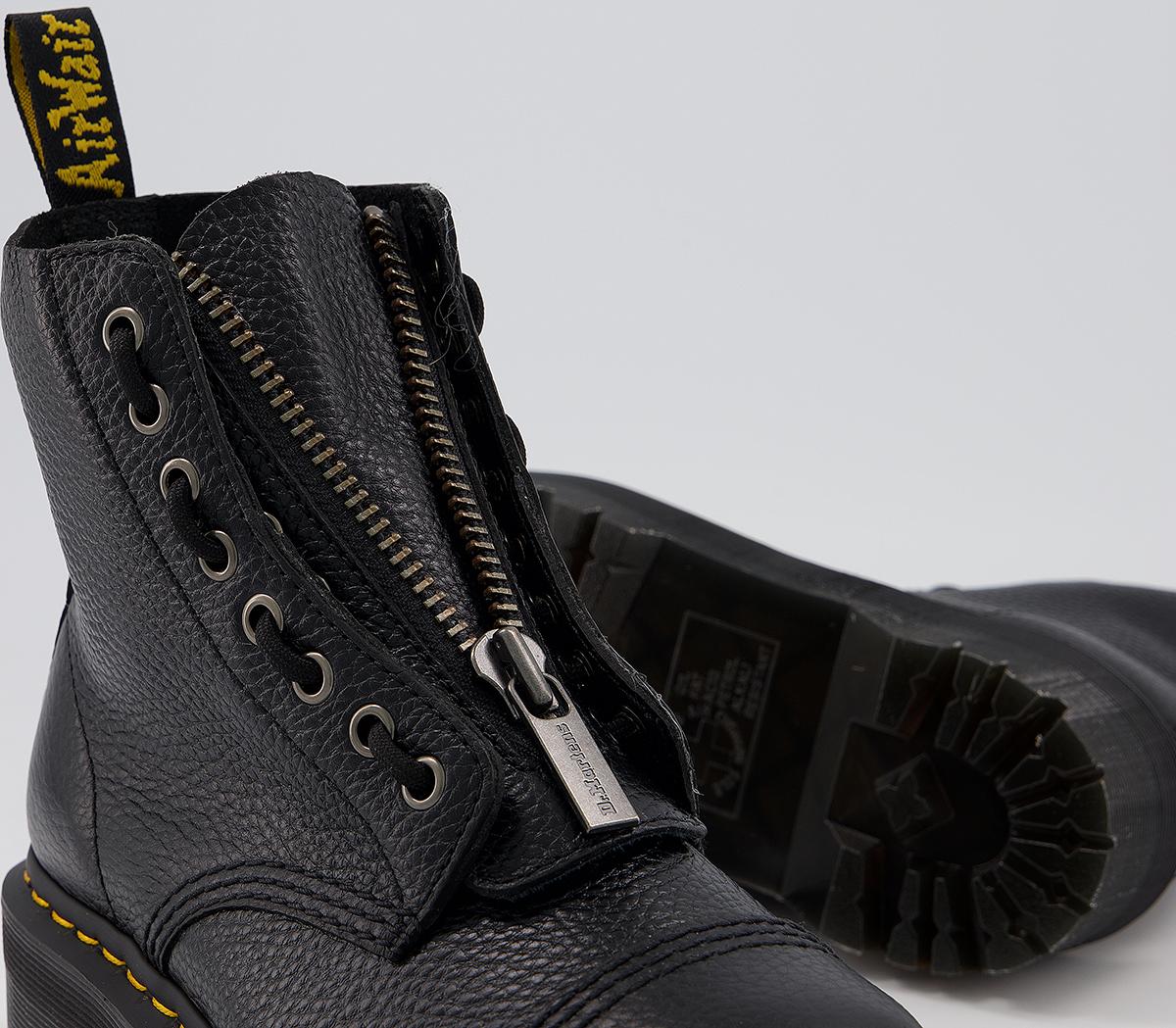 Dr. Martens Sinclair Zip Boots Dr. Martens Sinclair Zip Boots Black Milled Leather