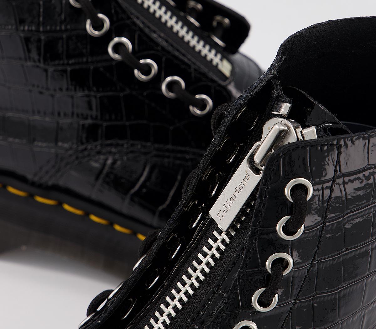 Dr. Martens Sinclair Zip Boots Dr. Martens Sinclair Zip Boots Black Croc Emboss