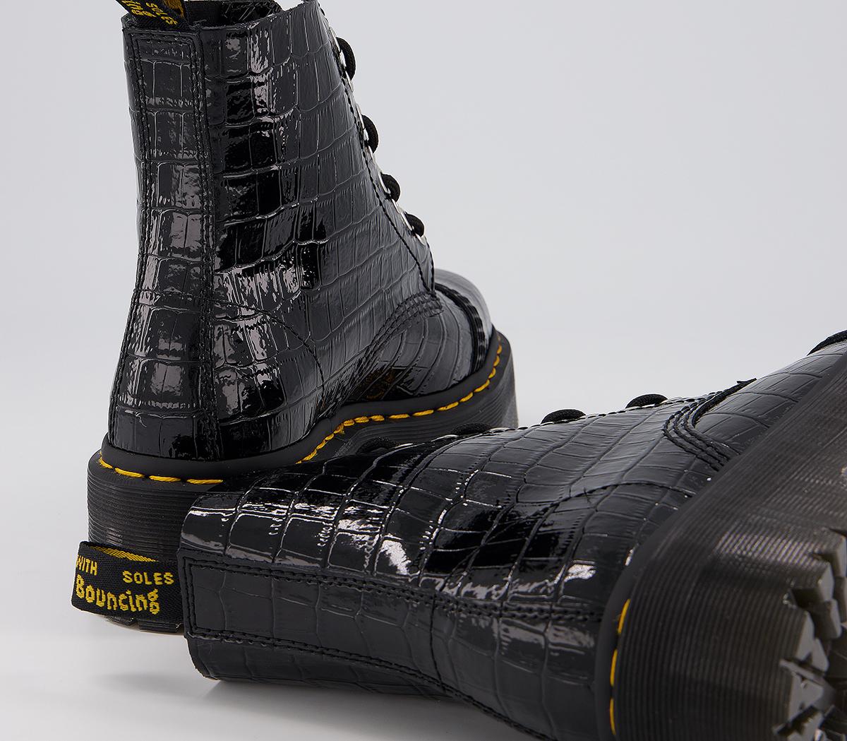 Dr. Martens Sinclair Zip Boots Dr. Martens Sinclair Zip Boots Black Croc Emboss