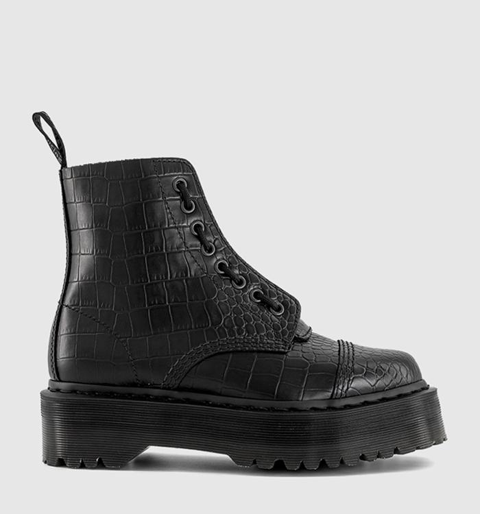 Dr. Martens Sinclair Zip Boots Black Vibrance Croco
