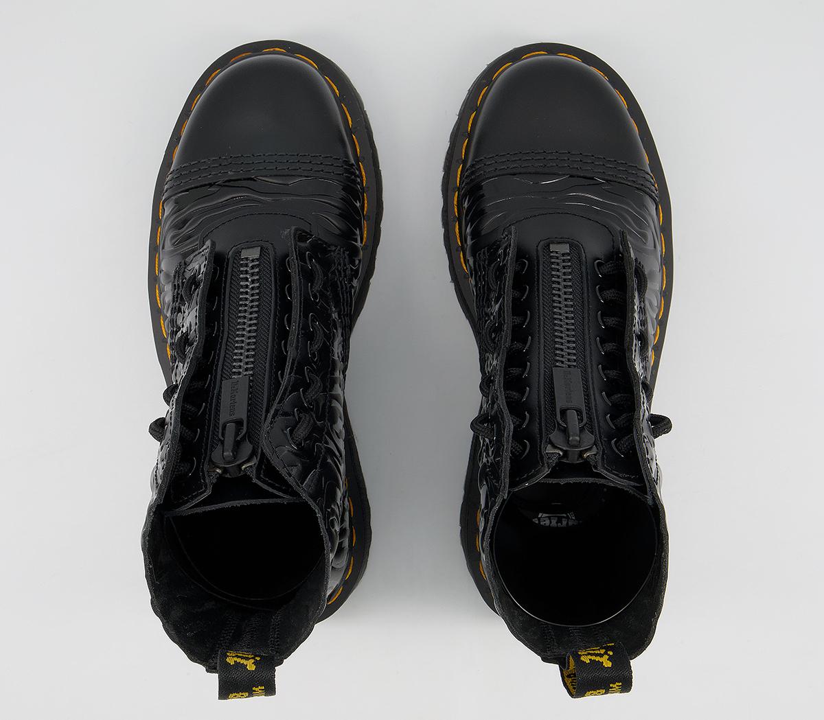 Dr. Martens Sinclair Zip Boots Zebra Emboss - Women's Ankle Boots