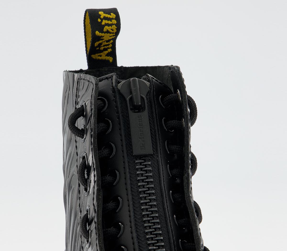 Dr. Martens Sinclair Zip Boots Zebra Emboss - Women's Ankle Boots
