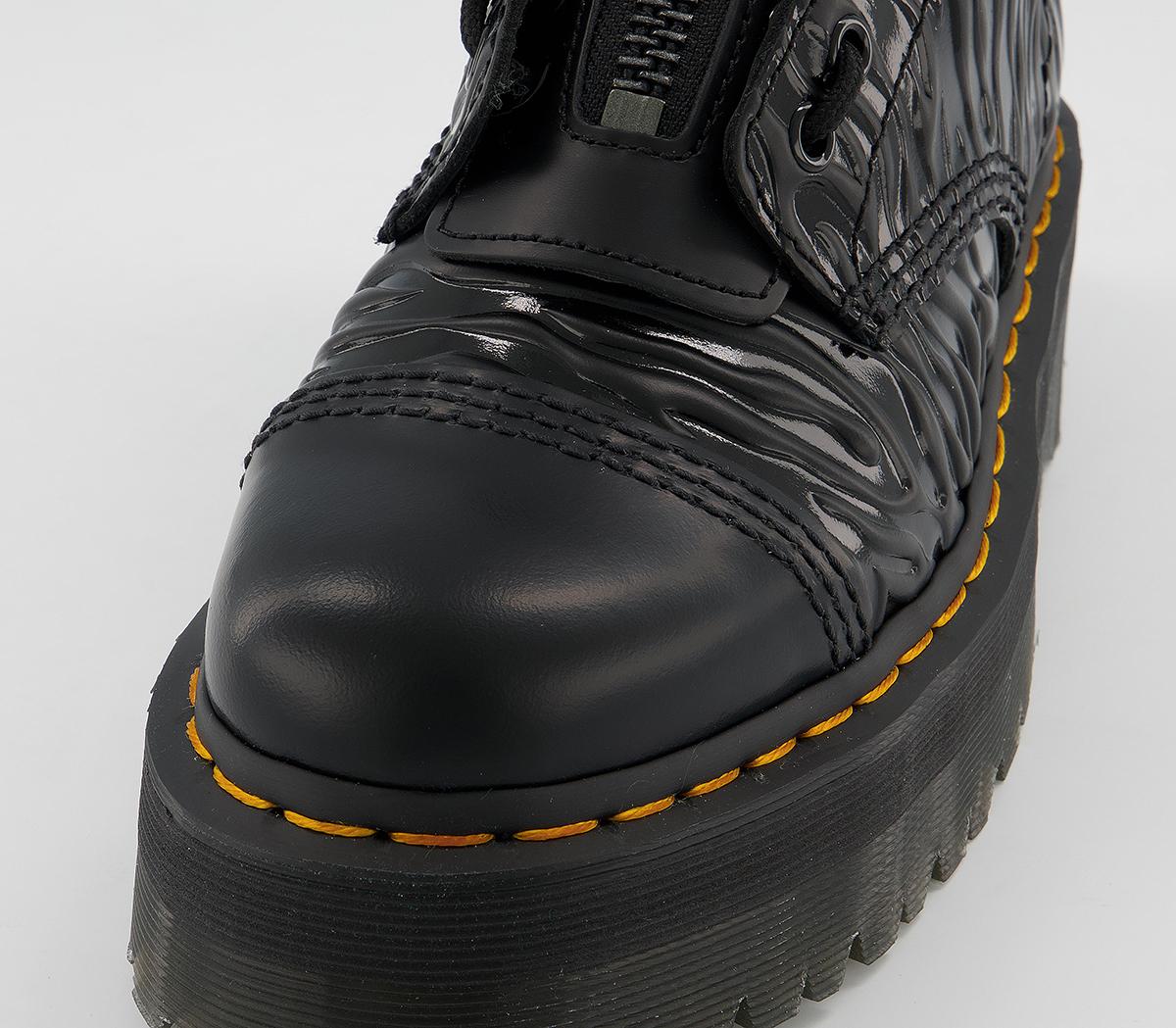 Dr. Martens Sinclair Zip Boots Zebra Emboss - Women's Ankle Boots