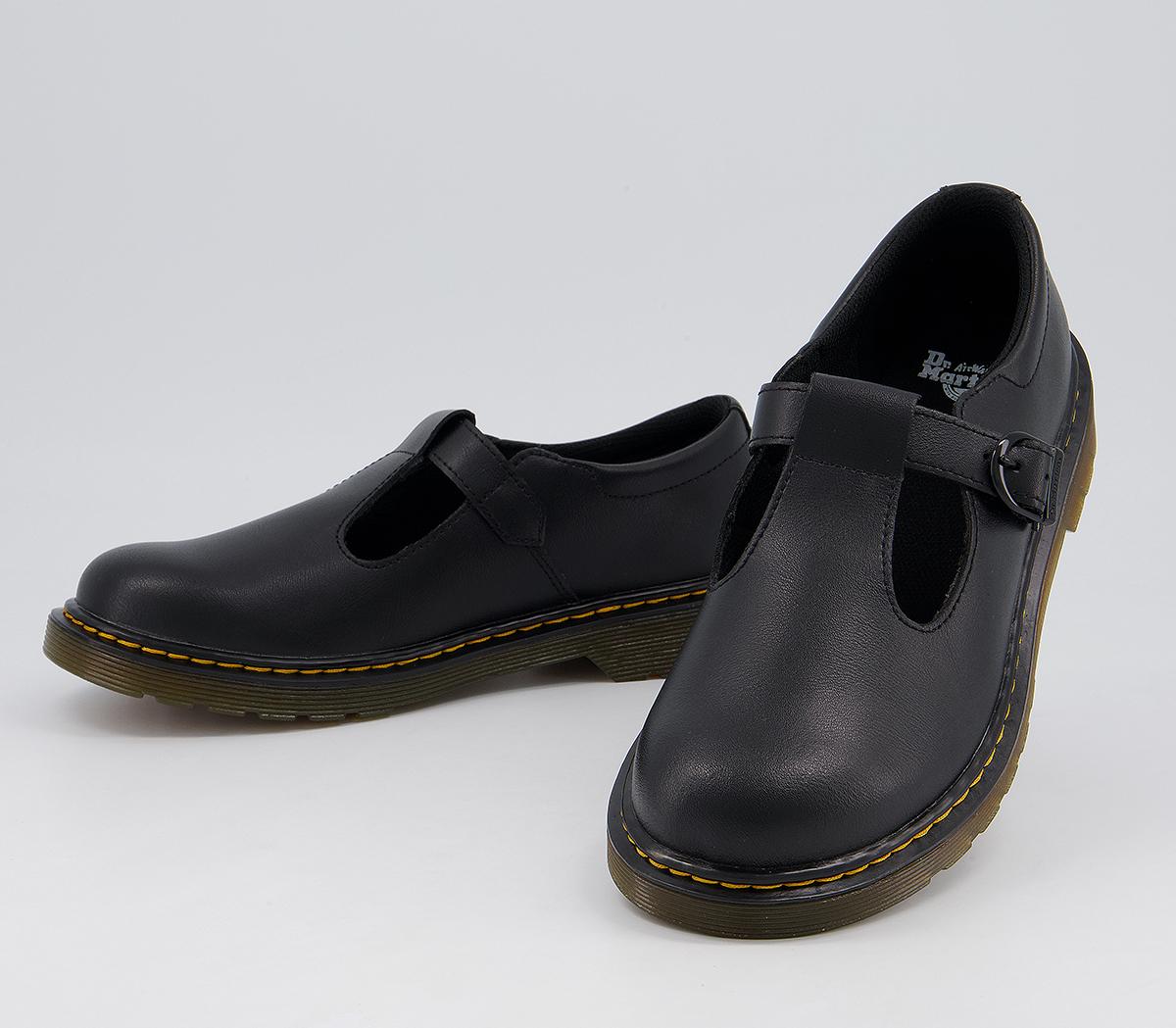 Dr. Martens Polley Youth Shoes Black - Flat Shoes for Women