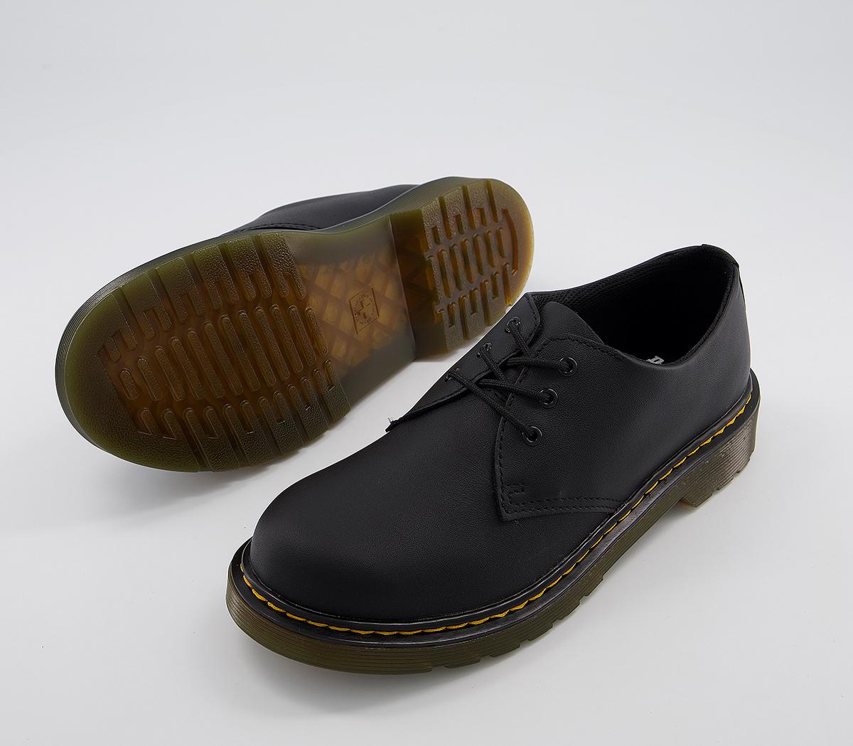 Dr. Martens 1461 3 Eye Youth Shoes Black Softly - Flat Shoes for Women