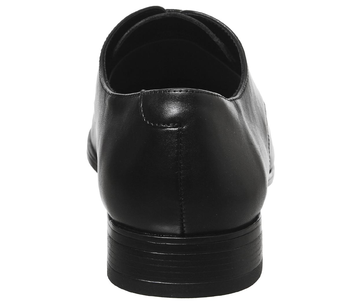 OFFICE Micro Derby Smart Shoes Black Leather - Men’s Smart Shoes
